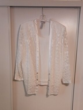 Perceptions White Women's Layered Dress/Tank Set